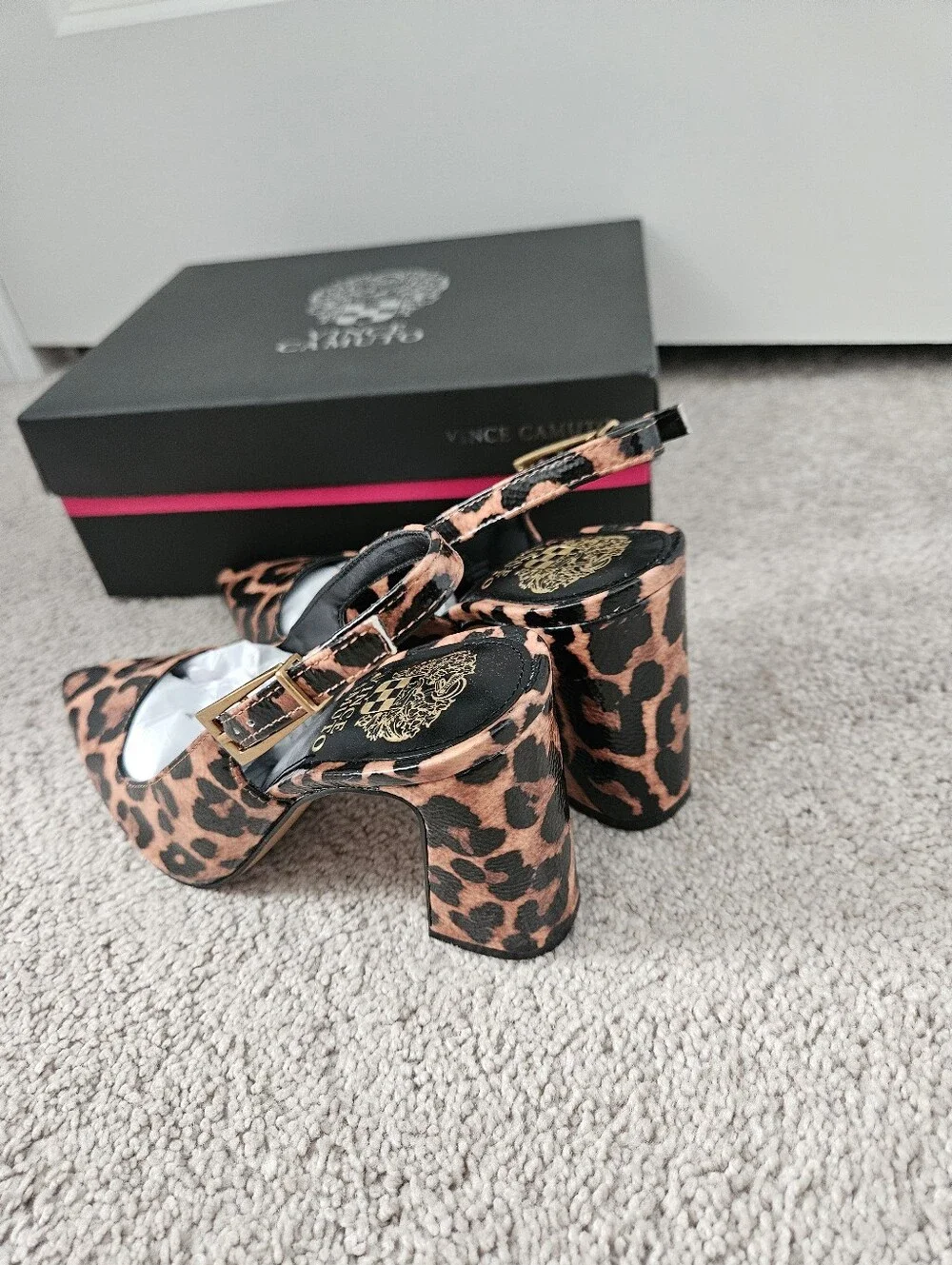 Vince Camuto New In Box Amaryn Slingback Pump Leopard Size 6.5